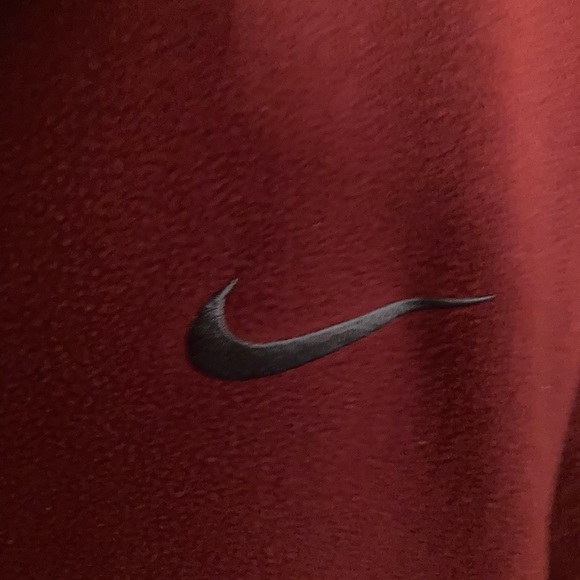 Nike Maroon / Burgundy 3/4 Zip Fleece Pullover, XXL - Picture 3 of 3
